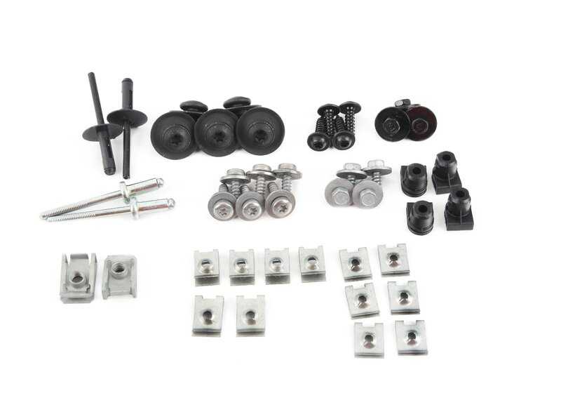 Juego de soportes y fijaciones para paragolpes delantero OEM 51112410278 para BMW X3 E83. Original BMW.