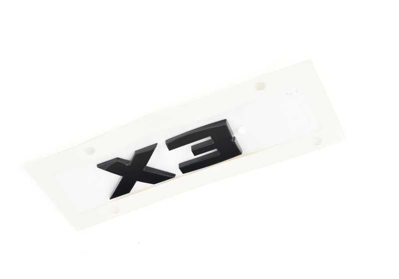 Emblema "X3" OEM 51142472831 para BMW G01, G08, G45. Original BMW.