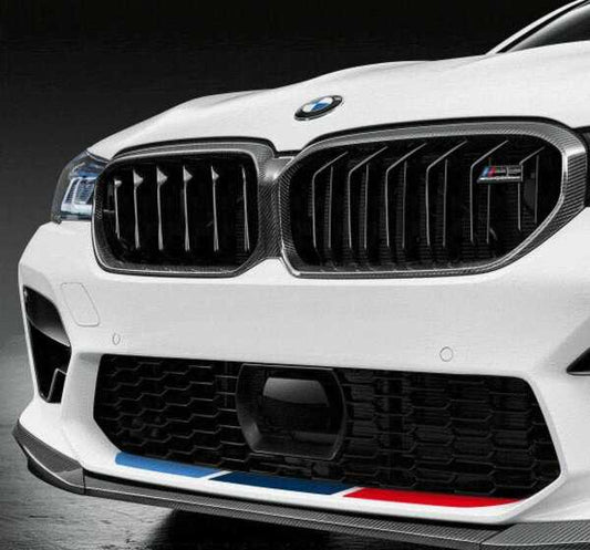 M Performance carbon front grill OEM 51712469540 for BMW 5 Series F90 M5 LCI (07/2019 - 06/2023). Genuine BMW.