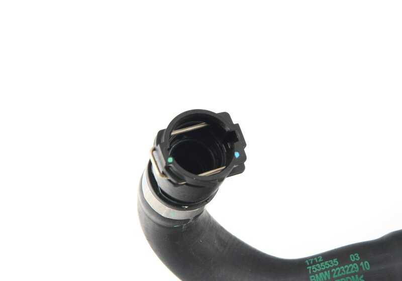 Tubo de retorno del radiador de aceite de la caja de cambios OEM 17127535535 para BMW X3 {G01, G01N, G08} y X4 {G02}. Original BMW.