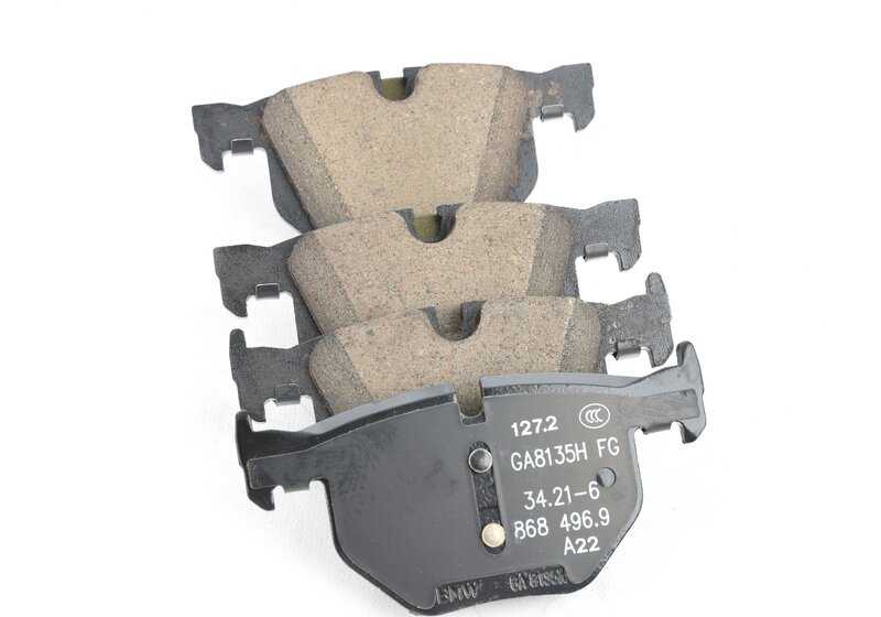 Juego de pastillas de freno sin amianto OEM 34216868497 para BMW F15, F16. Original BMW.