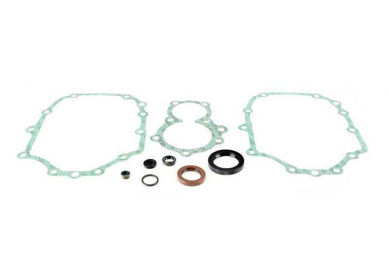 Juego de juntas sin asbesto OEM 23129065642 para BMW E12, E28, E24, E23. Compatible con múltiples cajas de cambio manuales de 4 y 5 marchas. Original BMW.