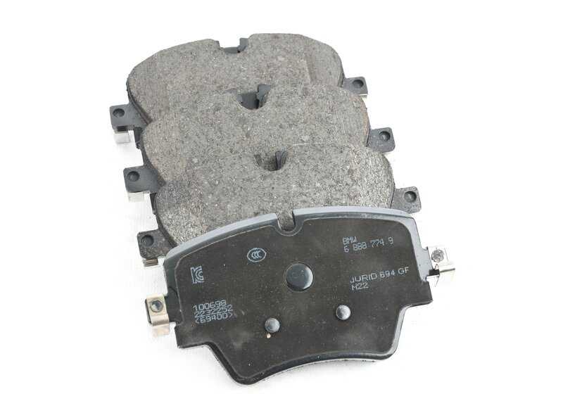 Kit de pastillas de freno sin amianto OEM 34106888777 para BMW 2er G42, 3er G20/G20N/G21/G21N/G28/G28N, 4er G22/G22N/G23/G23N/G26/G26N, X3 G01/G01N, X4 G02/G02N, Z4 G29. Original BMW.