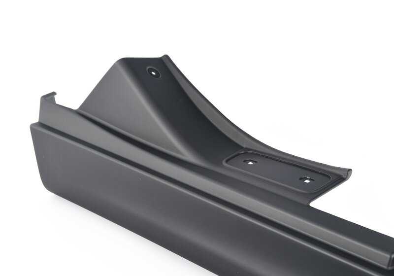 Cubrepanel lateral derecho OEM 51775A3E756 para MINI F55 (Cooper, Cooper S, Cooper D, One) y F65. Pieza original MINI. Ideal para sustituir el embellecedor lateral derecho dañado o desgastado.
