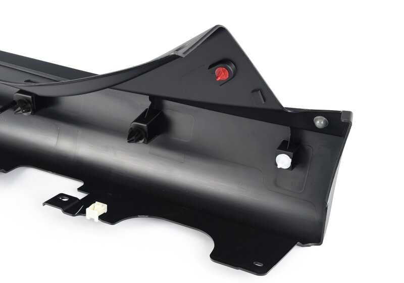 Cubrepanel lateral derecho OEM 51775A3E756 para MINI F55 (Cooper, Cooper S, Cooper D, One) y F65. Pieza original MINI. Ideal para sustituir el embellecedor lateral derecho dañado o desgastado.