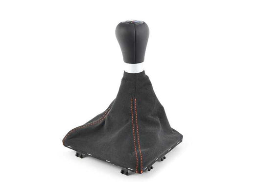 Pomo de cambio en Alcantara con embellecedor OEM 25118075933 para BMW F87 M2. Original BMW.