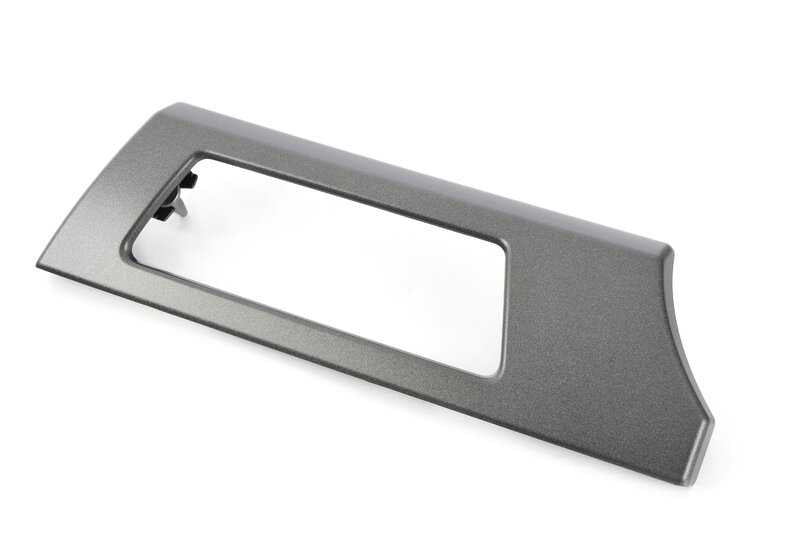 Embellecedor salpicadero izquierdo OEM 51457900801 para BMW E90, E90N, E92, E92N, E93, E93N. Acabado titan shadow. Original BMW.