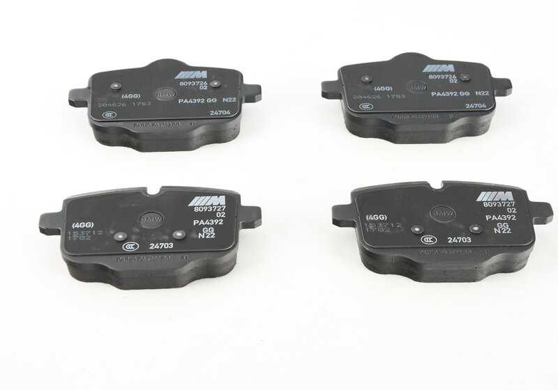 Juego de pastillas de freno traseras OEM 34208093728 para BMW G87, G80, G81, G82, G83, F97, F98. Original BMW.