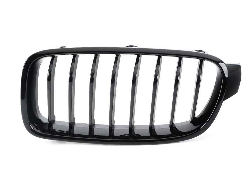 Rejilla decorativa frontal izquierda OEM 51117464493 para BMW Serie 3 F30, F30N, F31N, F35, F35N. Pieza original BMW.