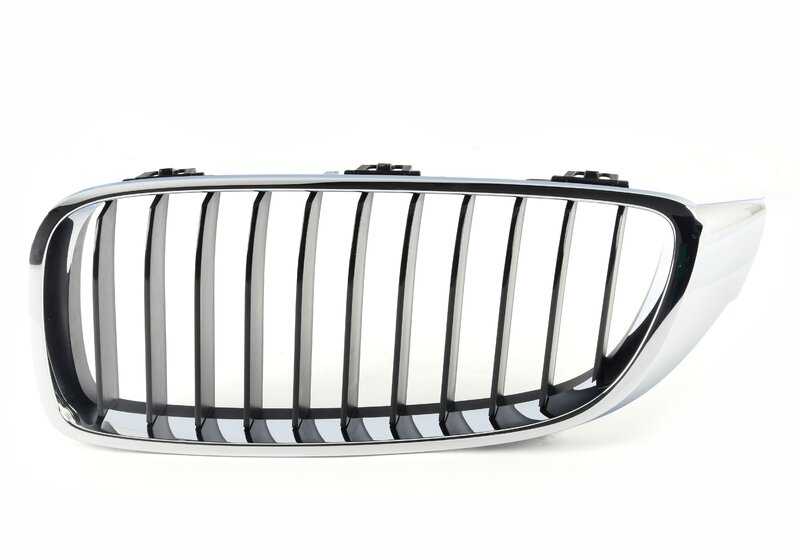 Front Left Decorative Grille for BMW 4 Series F32, F33, F36 (OEM 51135A3D021). Original BMW
