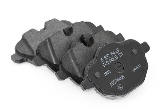 Juego pastillas freno traseras sin asbesto OEM 34216892642 para BMW Serie 5 G30 520i (2019-2020). Original BMW.