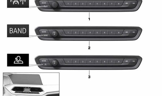 Cognac OEM -Audio -Steuereinheit 61315A47C52 für BMW G20, G21, G28, G22, G23, G26, Z4 G29. Originaler BMW Ersatz.