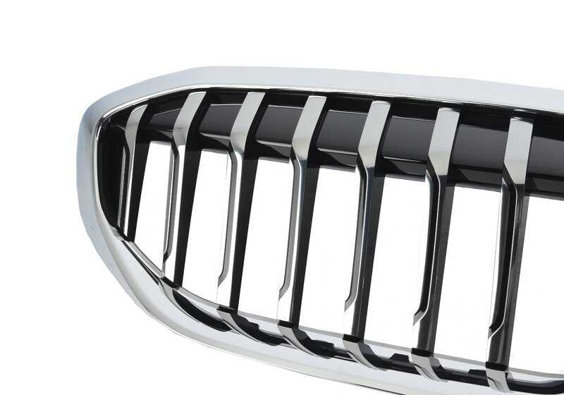 Rejilla decorativa frontal OEM 51137449432 para BMW G20 y G21. Compatible con versiones 316d y 318d. Original BMW.