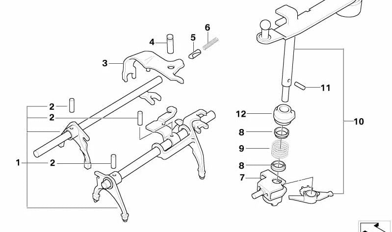Rodamiento de empuje embrague OEM 23310662276 para MINI R50 {One 1.4i, One 1.6i, Cooper} con cambio manual y automático (2001–2006). Original MINI.