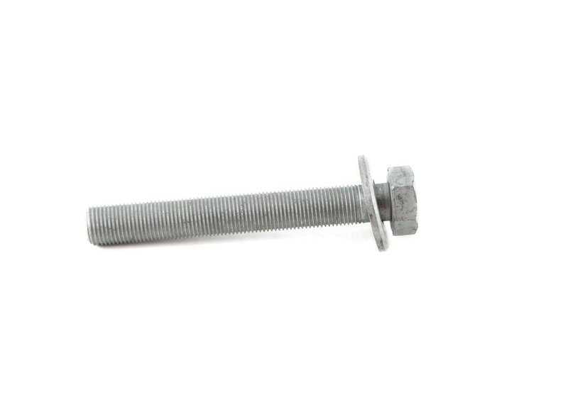Tornillo hexagonal con arandela OEM 33306786218 para BMW F07 5 Series (520d, 528i, 530d). Se utiliza en la suspensión trasera. Original BMW.