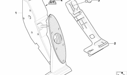 Módulo de pedal acelerador OEM 35426786280 para MINI R53, MINI Cabrio R52. Original MINI.