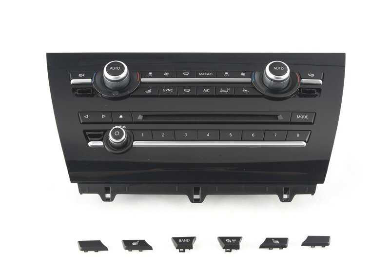 Kit reparación panel control radio y clima OEM 64119388809 para BMW F15, F16, F85, F86. Compatible con modelos X5 y X6. Sustituye botones dañados del climatizador/radio. Original BMW.