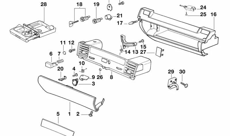 Tapón embellecedor OEM 51168191242 para BMW E36. Original BMW.