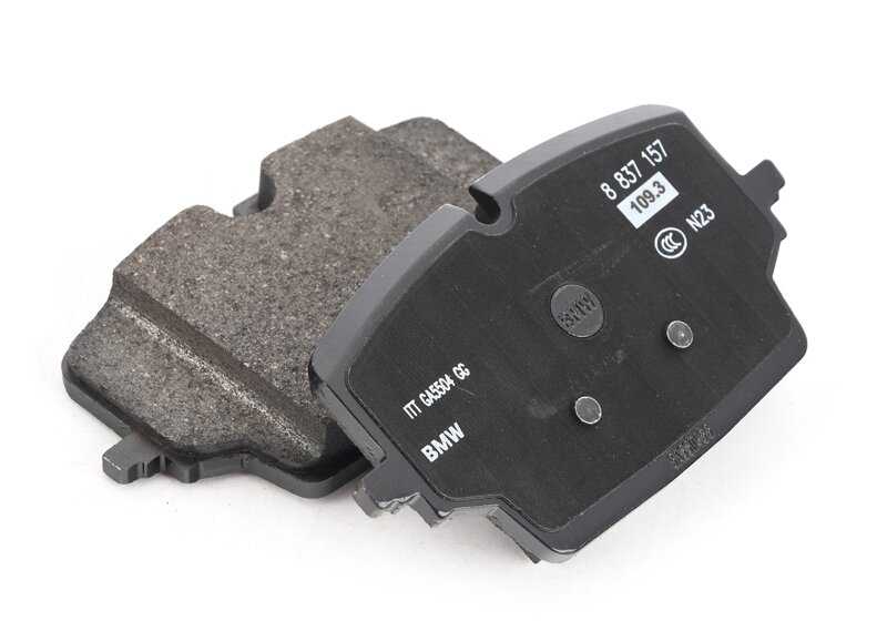 Kit de reparación de pastillas de freno OEM 34108837161 para BMW F70, F74, U06, X1 U11, X2 U10 y MINI F66, J01, F65, J05, F67, U25. Original BMW y MINI.