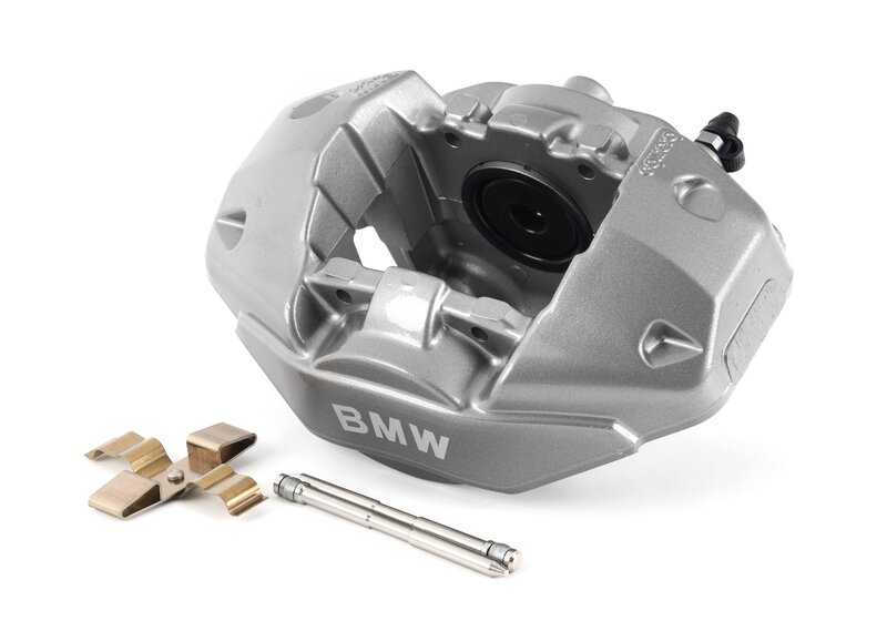 Pinza de freno delantera izquierda OEM 34206785237 para BMW E82, E88. Original BMW.