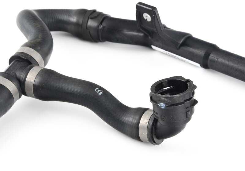OEM refrigerant tube 17127639027 for BMW E84. Conduct the engine coolant. Original BMW replacement.