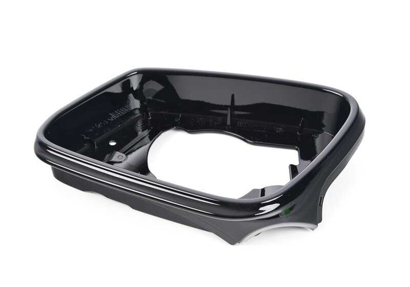 Soporte izquierdo para retrovisor exterior Shadow-Line OEM 51167266031 para BMW E60, E61, F07, F10, F11, E63, E64, F06, F12, F13, F01, F02, F04. Original BMW.