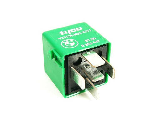 Relé doble cierre negro OEM 61368353447 para BMW E21, E30, E36, E12, E28, E24, E23, E38, Z1, Z3. Original BMW.