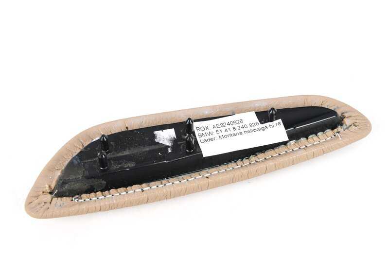 Reposabrazos trasero derecho en color beige OEM 51438240926 para BMW E46. Pieza original BMW.