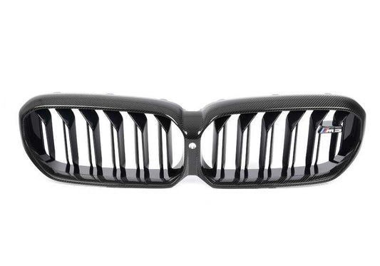 M Performance carbon front grill OEM 51712469540 for BMW 5 Series F90 M5 LCI (07/2019 - 06/2023). Genuine BMW.