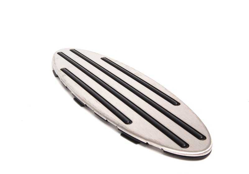 Reposa-pies de acero inoxidable OEM 51477149471 para MINI R56, F56, Clubman R55, Cabrio R57, Countryman F60... y más. Original MINI.