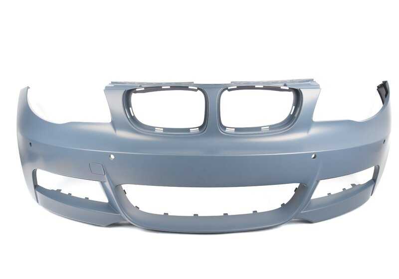 OEM 5118057507 Printing front bumper for BMW E82, E88. Compatible with parking sensors (PDC). Original BMW replacement.