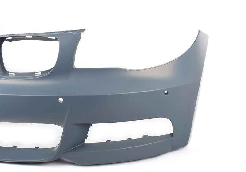 OEM 5118057507 Printing front bumper for BMW E82, E88. Compatible with parking sensors (PDC). Original BMW replacement.