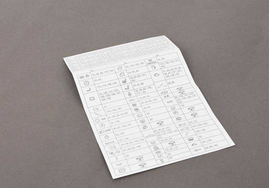 Sicherungsverteilungskarte für BMW Serie 1 F20, F21, F52, Serie 2 F22, F23, F87, 3 F30, F80, 4 F33 -Serie, F36, F82 (OEM 61149389074). Original BMW