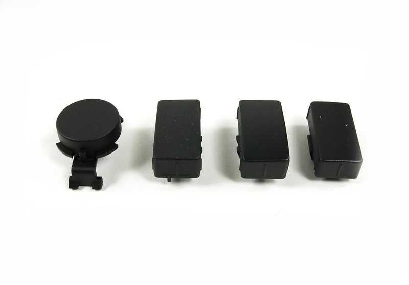 Juego de embellecedores para asiento OEM 52108219227 para BMW E39, E38. Compatible con modelos 520d, 520i con distintas configuraciones de motor y transmisión. Color negro. Original BMW.