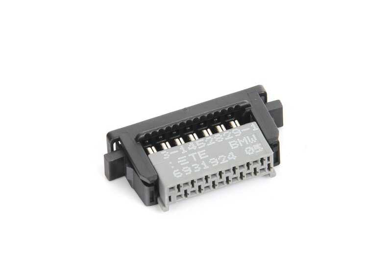 Conector plástico OEM 61136931924 para BMW Serie 1 F20, Serie 2 F22, Serie 3 F30, Serie 4 F32, Serie 5 F10, Serie 6 F06, X1 E84, X3 F25, X4 F26, X5 F15, X6 F16. Pieza original BMW.