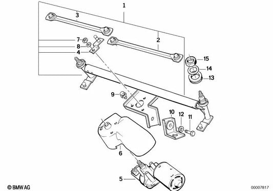 Barra de limpador de pára -brisa para BMW F07, F10, F11, F06, F12, F13, F01N, F02N (OEM 61612291064). BMW original.