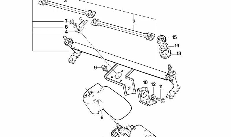 OMParabrisas Transmission Tod OEM 61612291065 pour BMW Z1. BMW d'origine.