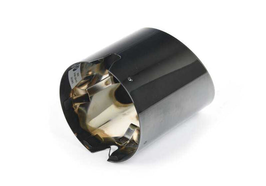 Embellecedor de salida de escape negro cromo OEM 18308096126 para BMW G87, G80, G81, G82, G83, G90, G99. Original BMW.