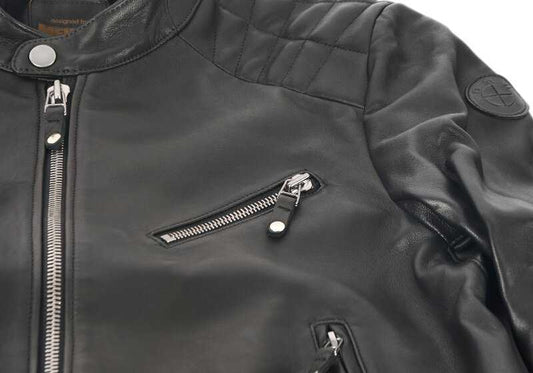 Chaqueta de cuero negra talla L OEM 80142463160 para BMW. Original BMW.