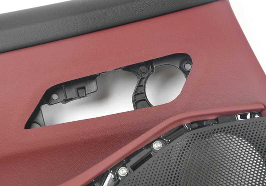 Panel interior puerta trasera izquierda OEM 51425A0F295 para BMW Serie 3 G20, G20N, G21, G21N. Revestimiento original BMW para puerta trasera lado conductor.