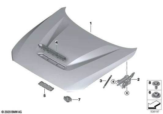 Rejilla capó OEM 51768081152 para BMW M2 F87 LCI (01/2019-12/2020). Original BMW.