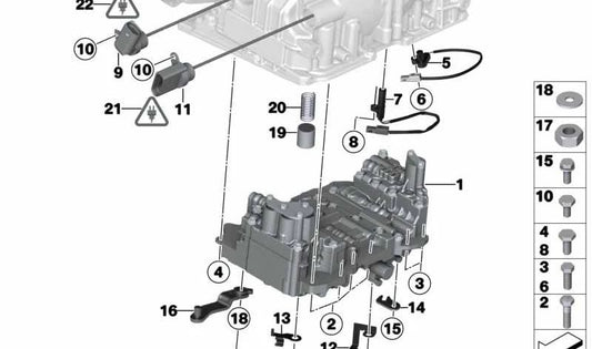 Mazo de cables con sensor de temperatura OEM 24367551110 para MINI R53, R56, R55, R52, R57, R58, R59, R60, R61 y más. Original MINI.