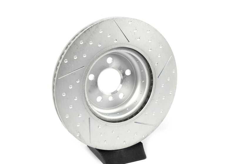 Disco de freno trasero deportivo M Performance OEM 34208856161 para BMW Serie 2 G42, Serie 3 G20/G21, Serie 4 G22/G23/G26 con frenos M de 19". Original BMW.
