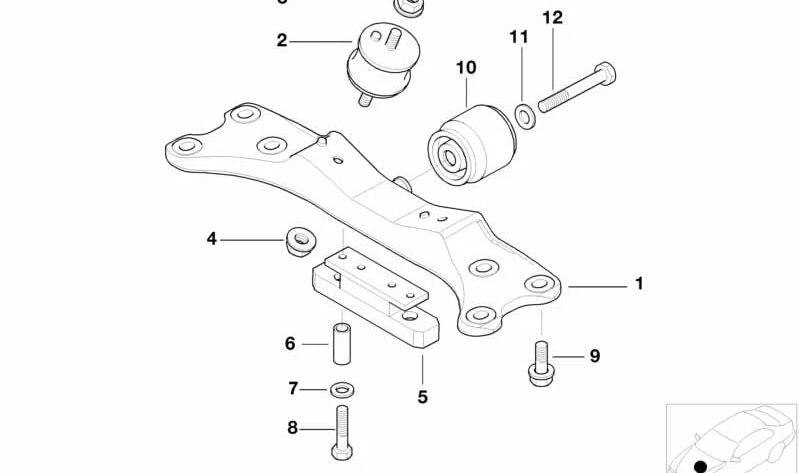 Amortiguador de vibraciones para BMW Serie 3 E36, Serie 5 E39, Serie 7 E38 (OEM 33316770851). Original BMW