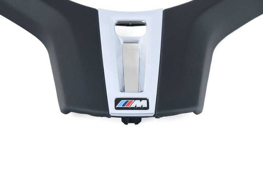 Embellecedor central del volante OEM 61319882776 para BMW F40, G20, G21, G80, G81, G22, G26, G82, G83, G87. Pieza original BMW diseñada para volantes M Sport con multifunción y levas.