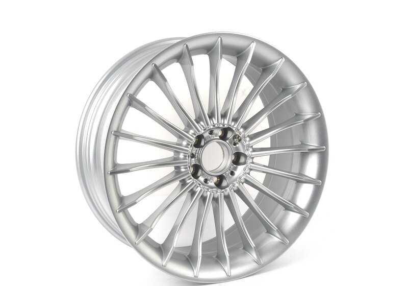 Silver alloy wheels for BMW 7 Series F01, F02 (OEM 36107980129). Original BMW