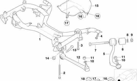 Protector térmico izquierdo OEM 32211093383 para BMW Serie 5 E39. Pieza original BMW.