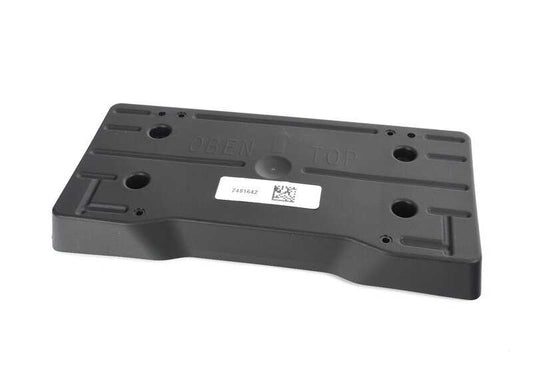 Soporte base para matrícula OEM 51117451642 para BMW G06 (X6). Compatible con versiones US/Japón. Pieza original BMW.