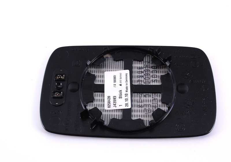 Cristal retrovisor derecho calefactable convexo OEM 51168250439 para BMW E46 y E39. Compatible con múltiples versiones de Serie 3 y Serie 5. Recambio original BMW.