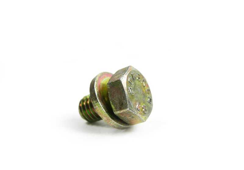Tornillo hexagonal con arandela M6X10 OEM 07119915041 para BMW E30, E36, E46, E34, E39, E32, E38, E31, E53, Z3, E85, E86. Original BMW.
